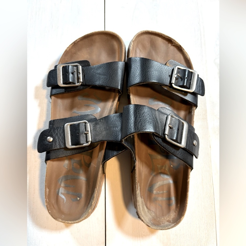 Birkenstock Target Brand Black Leather Sandals Women’s Size 6